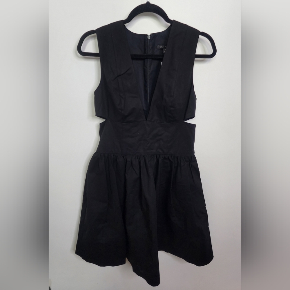 Anisa Cut-Out Mini Dress, Black, Size 8